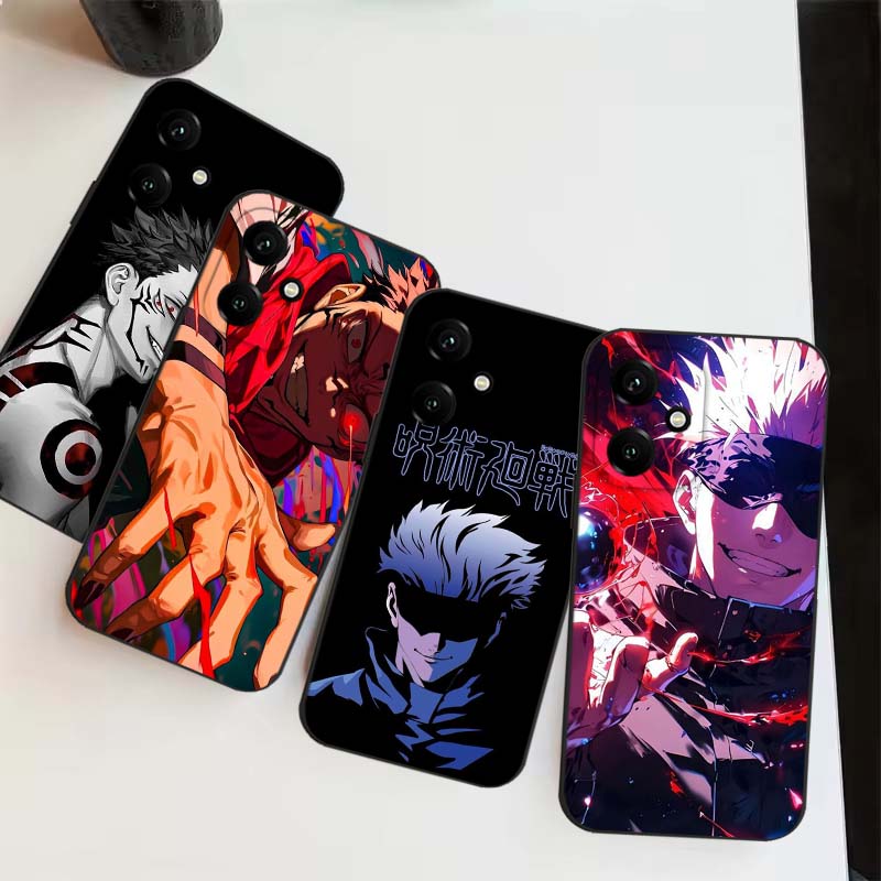 Phone Cases Jujutsu Kaisen - Funda de teléfono negra con diseño