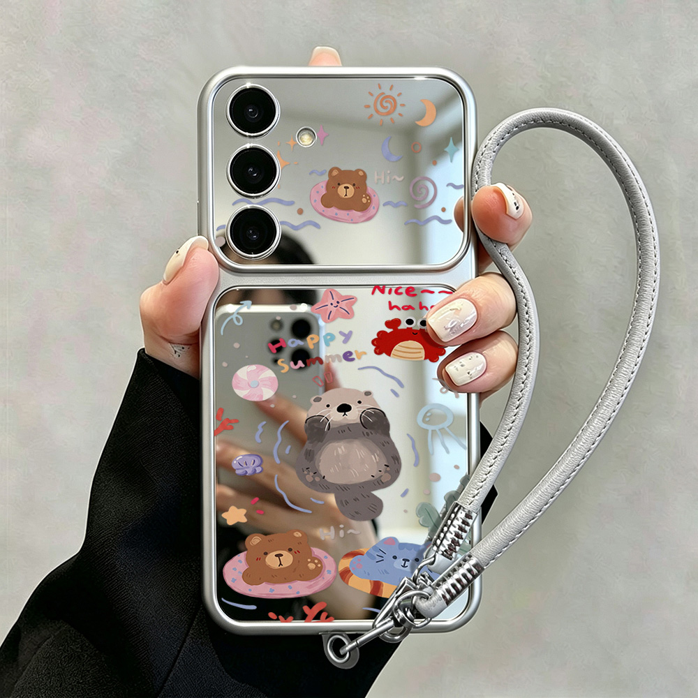 Funda con espejo y cordón con  - Phone Cases Galaxy A16 5G reseña y precio